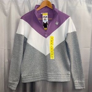 Fila 1/4 Zip Pullover Sweatshirt NWT